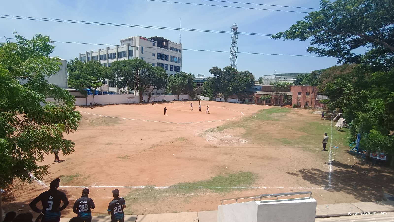 Wide view of the 5rings outdoor cricket ground from the spectator gallery